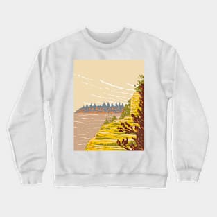 Keyhole State Park with Belle Fourche River in Crook County Wyoming Cottonwood Area Wyoming WPA Poster Art Crewneck Sweatshirt